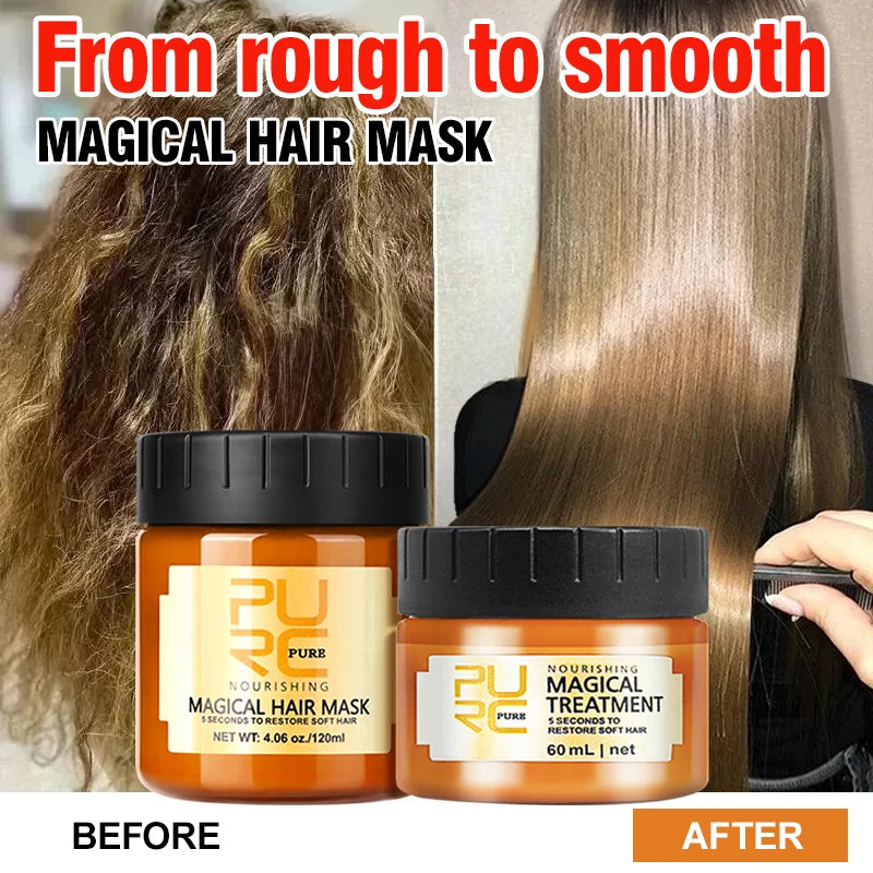 PURC Argan Oil Hair Mask Repair Damaged Frizz Masks Nourishing Smoothing Magic Hair Treatment Conditioner Hair Care Oasis Select