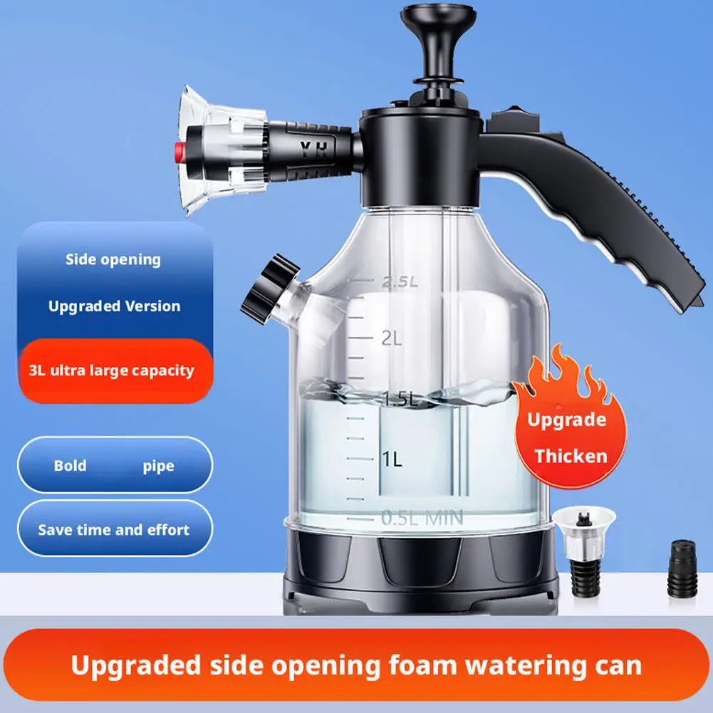 Hand Pump Foam Sprayer with 3 Types of Nozzle Hand Pneumatic Foam Cannon Snow Foam Car Wash Spray Bottle Car Window Cleaning Oasis Select