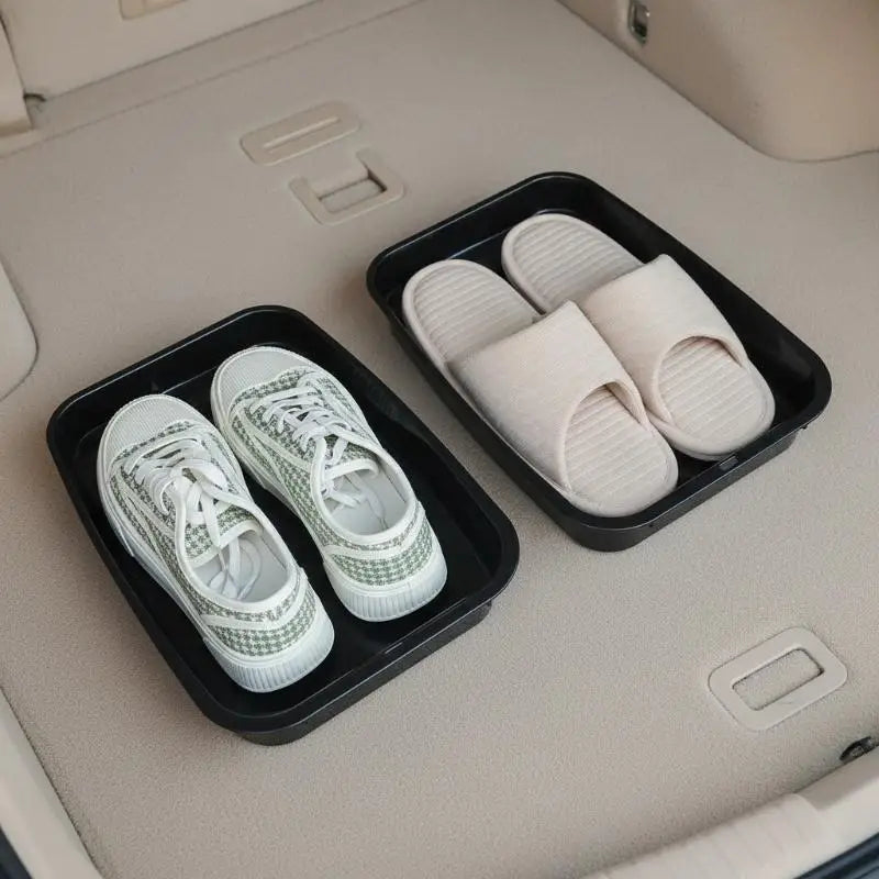 Car Shoes Storage Tray Interior Multifunctional Durable Accessory Tidying Vehicle Organizer Under Seat Container Box Oasis Select