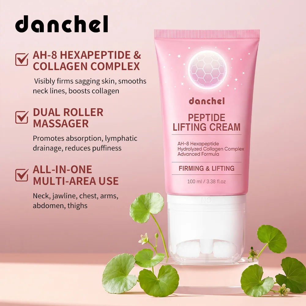 Peptide Neck Firming Cream With AH-8 Hexapeptide & Collagen Deep Hydrating Moisturizes Long-Lasting Smooth Neck Lines Skin Care Oasis Select