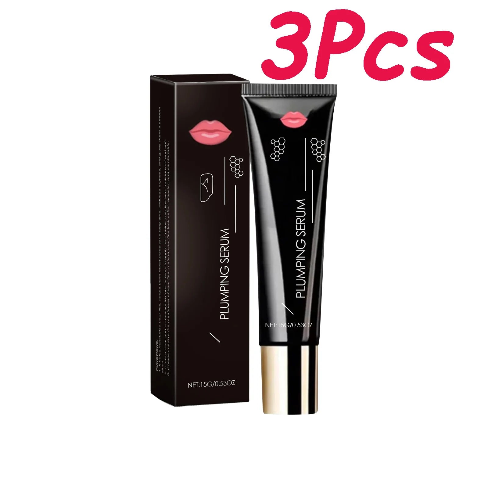 Hoygi Plumping Lip Serum – Volumising Gloss & Deep Moisture Lip Plumping Serum Oasis Select 3 x 15g Boxed