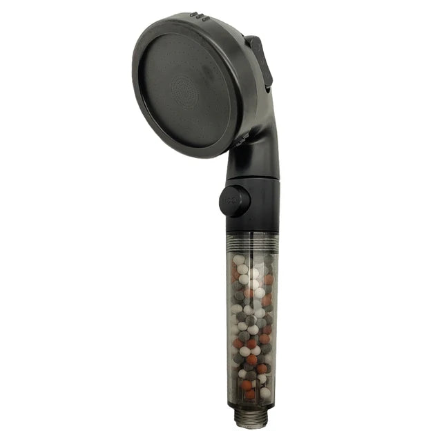 New Premier Bathroom 3-Function SPA Shower Head with Switch Stop Button high Pressure Anion Filter Bath Head Water Saving Shower Oasis Select Shower Head B