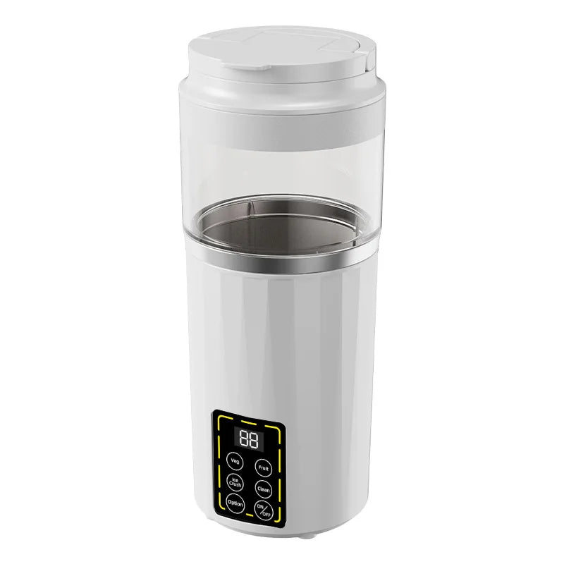 Portable USB Juicer Blender Cup – Digital Display, 600ml