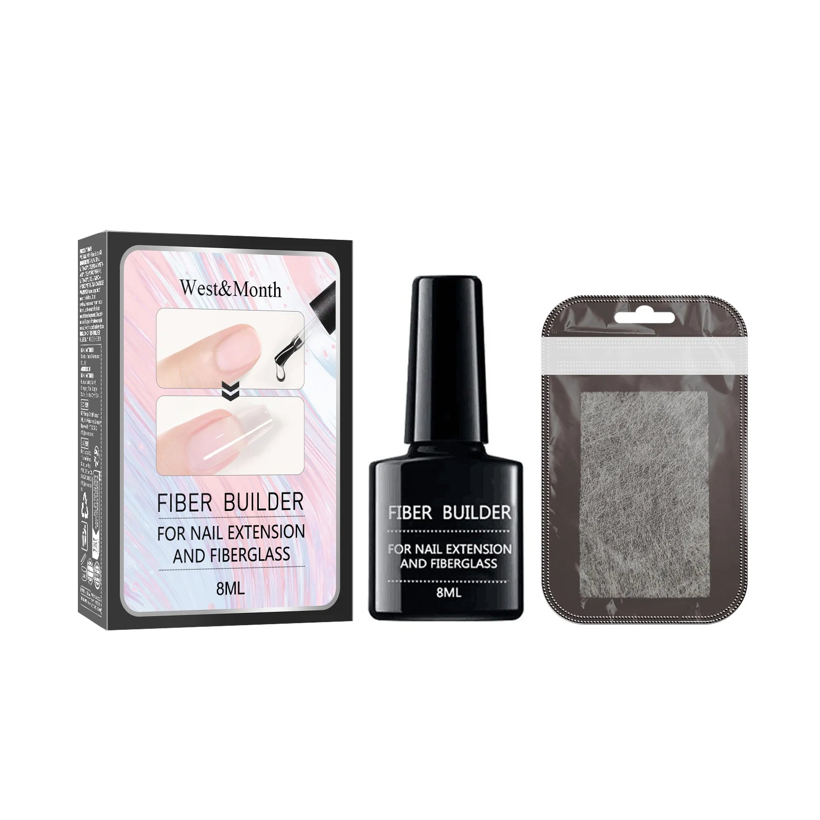 Fiber Builder Nail Extension Set – Strengthen & Shape Nails 8ml