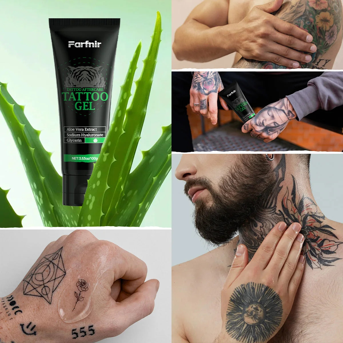 TATTOO GEL Sashimi Post-Surgery Moisturizing and Nourishing Tattoo Care Brightens Skin, Long-Lasting Color Fixation Oasis Select