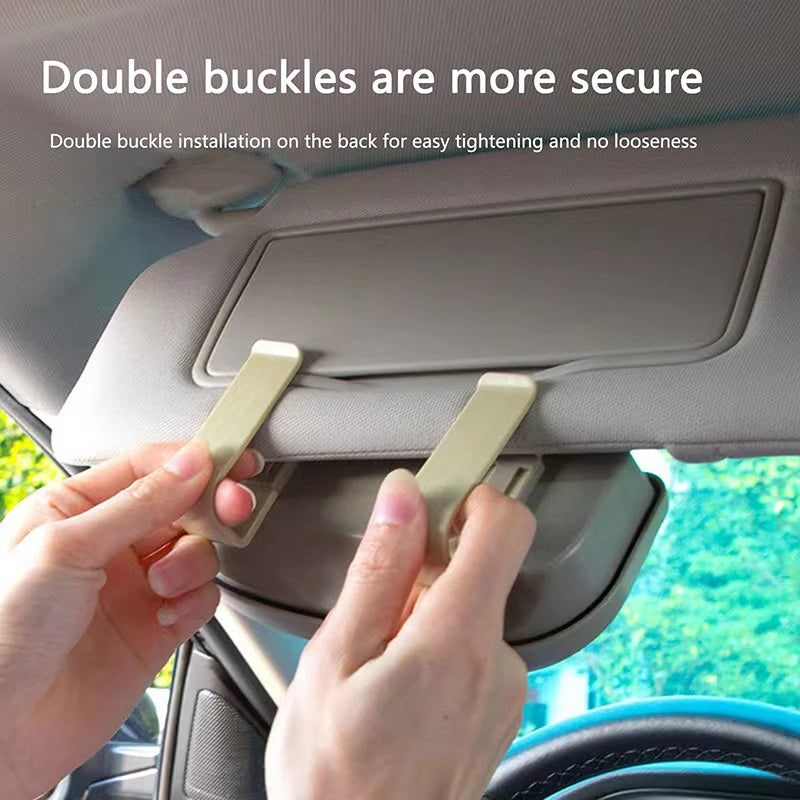 1PC Auto Eyewear Case, Compact Vehicle Sunglasses Storage, Road-Trip Glasses Holder, Car Sun Visor, Automotive Lens Container Oasis Select