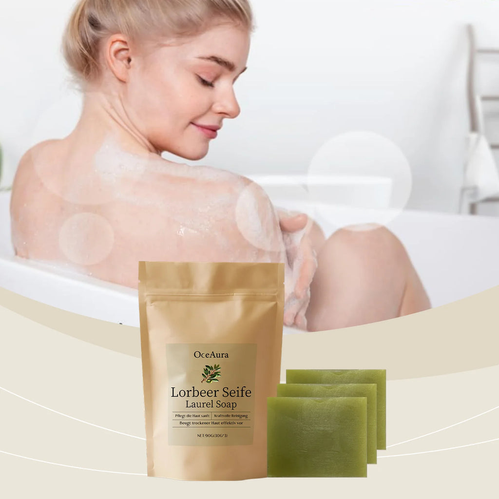 Laurel Oil Cleansing Soap Remove Acne Skin Glowing Fade Pigmentation Moisturizing Refreshing Oil Control Body Brightening Soap Oasis Select