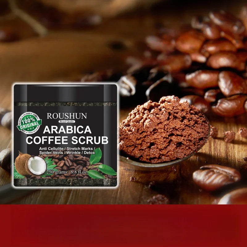 ROUSHUN Arabica Coffee Body Scrub – Deep Cleansing Family Pack
