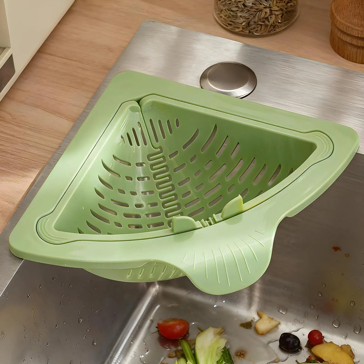Sink Food Catcher Corner Basket Magnetic Kitchen Storage Rack Sink Drain Strainer Basket Kitchen Cleaning Drain Baskets Oasis Select