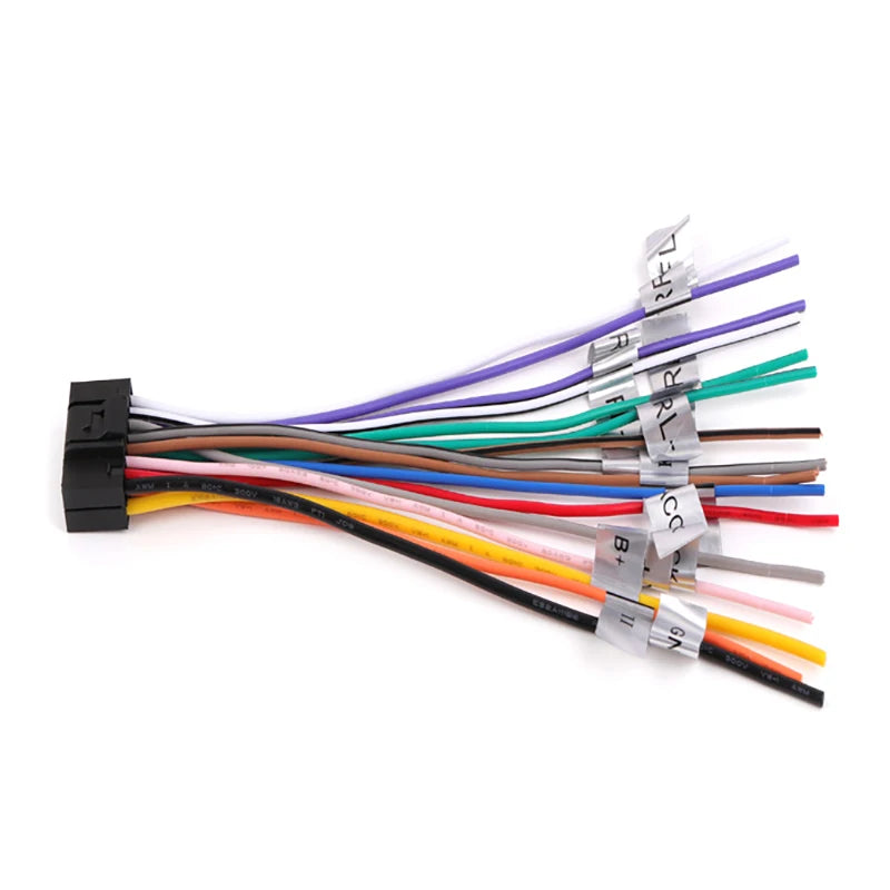 Universal Power Horn Wire Plug 16 Pins Car Audio Wiring Harness Adapter Plug Auto Stereo Connector For Radio CD DVD Oasis Select