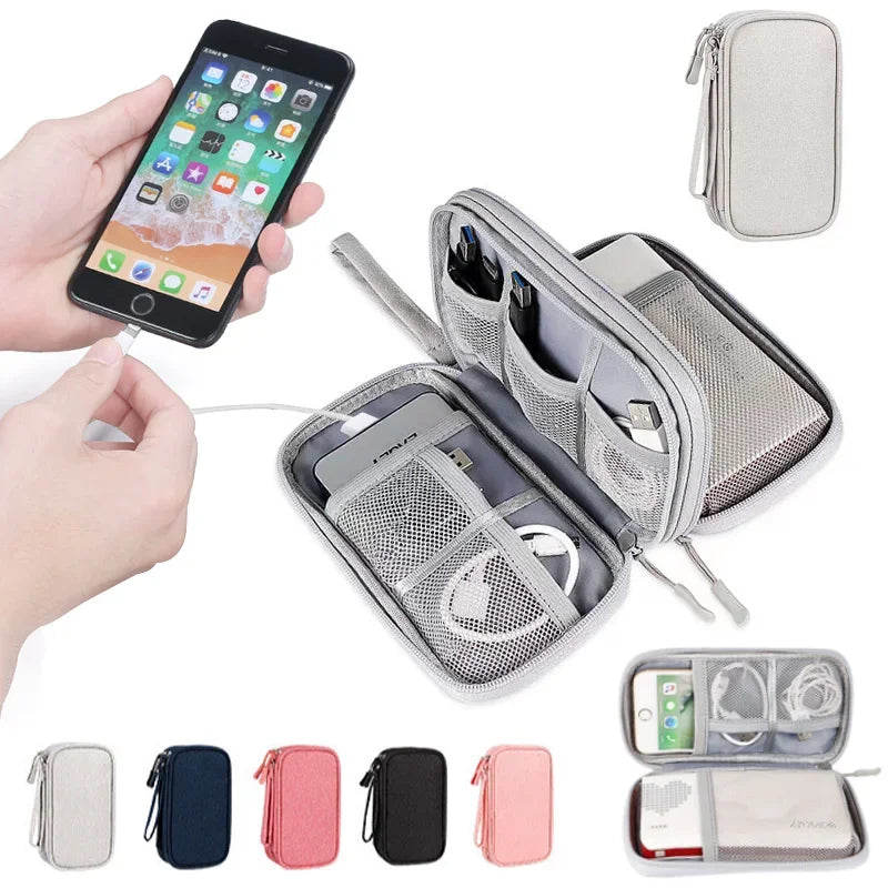 Multi-layer Digital Accessory Storage Bag Dust Proof Power Supply Hard Disk Protective Cover Power Bank Data Cable Storage Bag Oasis Select