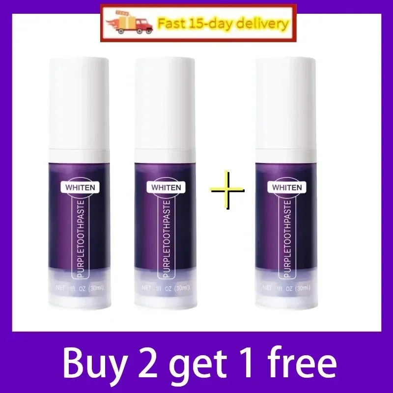 V34 Purple Whitening Toothpaste – Stain Removal & Fresh Breath