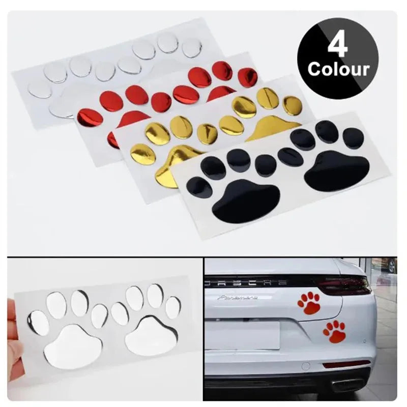 1/2/3/4pairs Door Mirror Cat Dog Footprint Puppy Claw Car Stickers Footprint Sticker Windshield Decals Bumper Car Window Decals Oasis Select