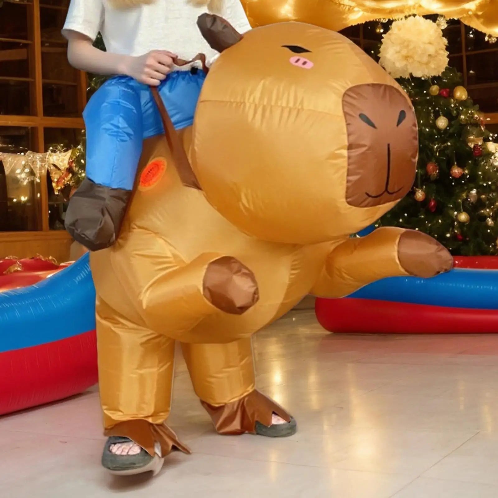 Blow Up Costumes for Adults Funny Kids Capybara Blow Up Outfit Festival Cosplay Dress up for Children Boys Birthday Party Oasis Select