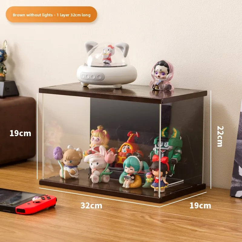 Figure building block display cabinet multi-layer stackable dust storage cabinet tide play figure transparent display box Oasis Select Coffee 1-32