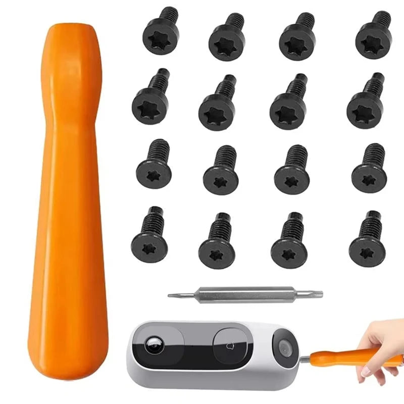 WISH Doorbell Screws Disassembly Screwdriver Ring Replacement Security Screws Compatible With Video Anti-Theft Doorbell Oasis Select As Shown