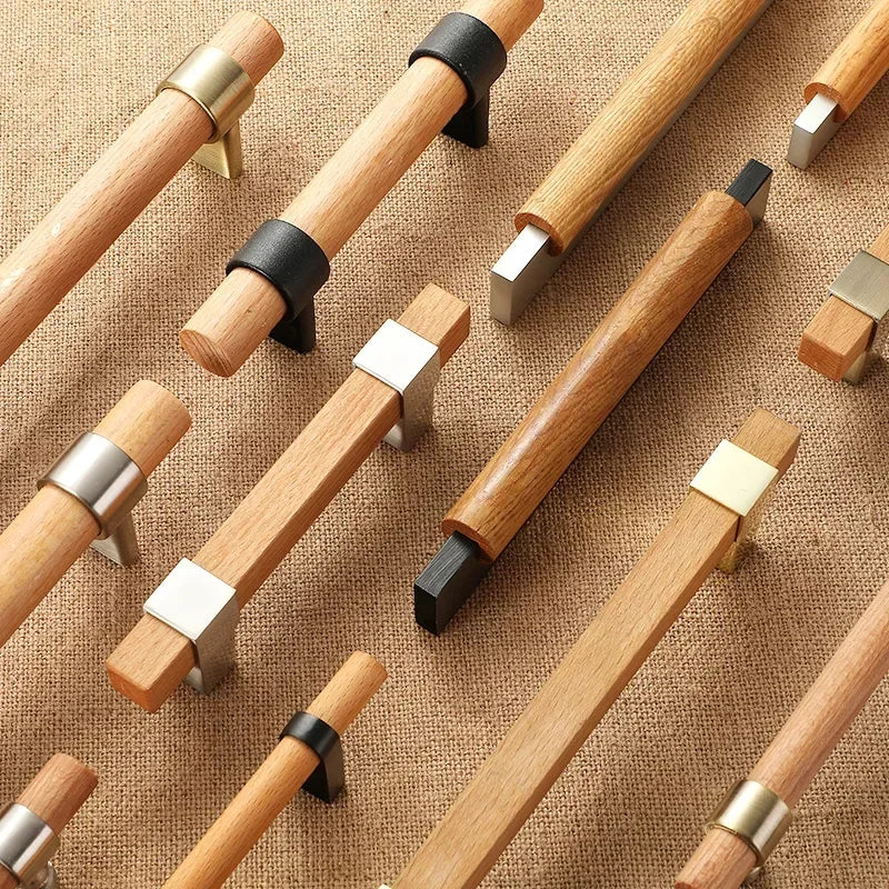 Wood Handles for Furniture Bronze in Cabinet Pulls and Modern Black Kitchen Doors Drawer Kids Gold Adjustable Knobs 128mm 160mm Oasis Select
