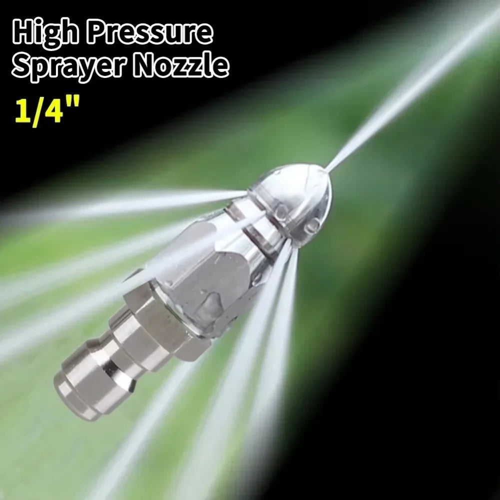 1/4" Quick Plug 5000 PSI Sewer Jetting Pressure Washer Nozzle