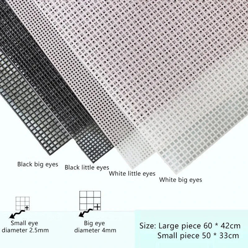 Handcraft Latch Hook Bags Made Plastic Grid Hook Crafts Accessory Plastic Mesh Cloth For Bag Rug Thread Hook Craft Supplies Oasis Select
