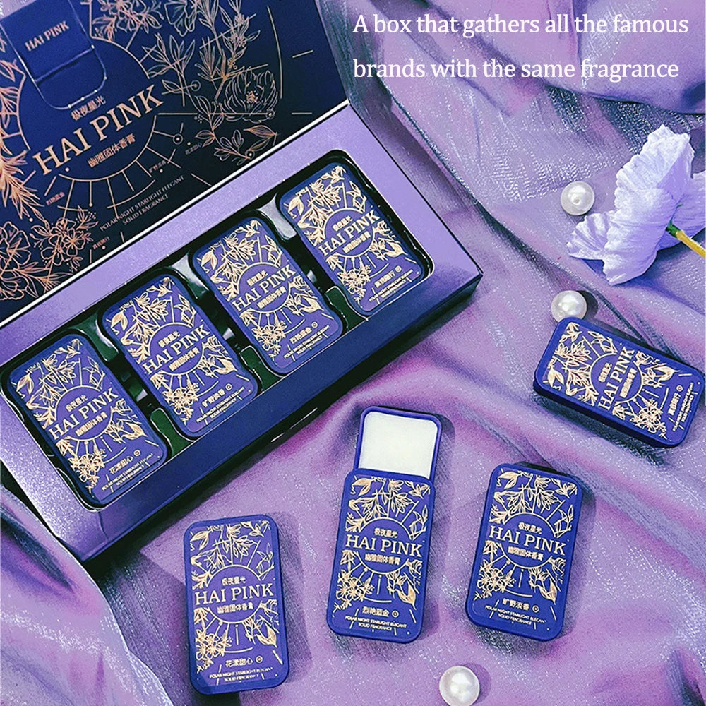 4PCS Body Solid Fragrance Gift Box Set, Portable Fragrance, Contains 4 Different Flavor Options, Used for Wrists, Neck Oasis Select