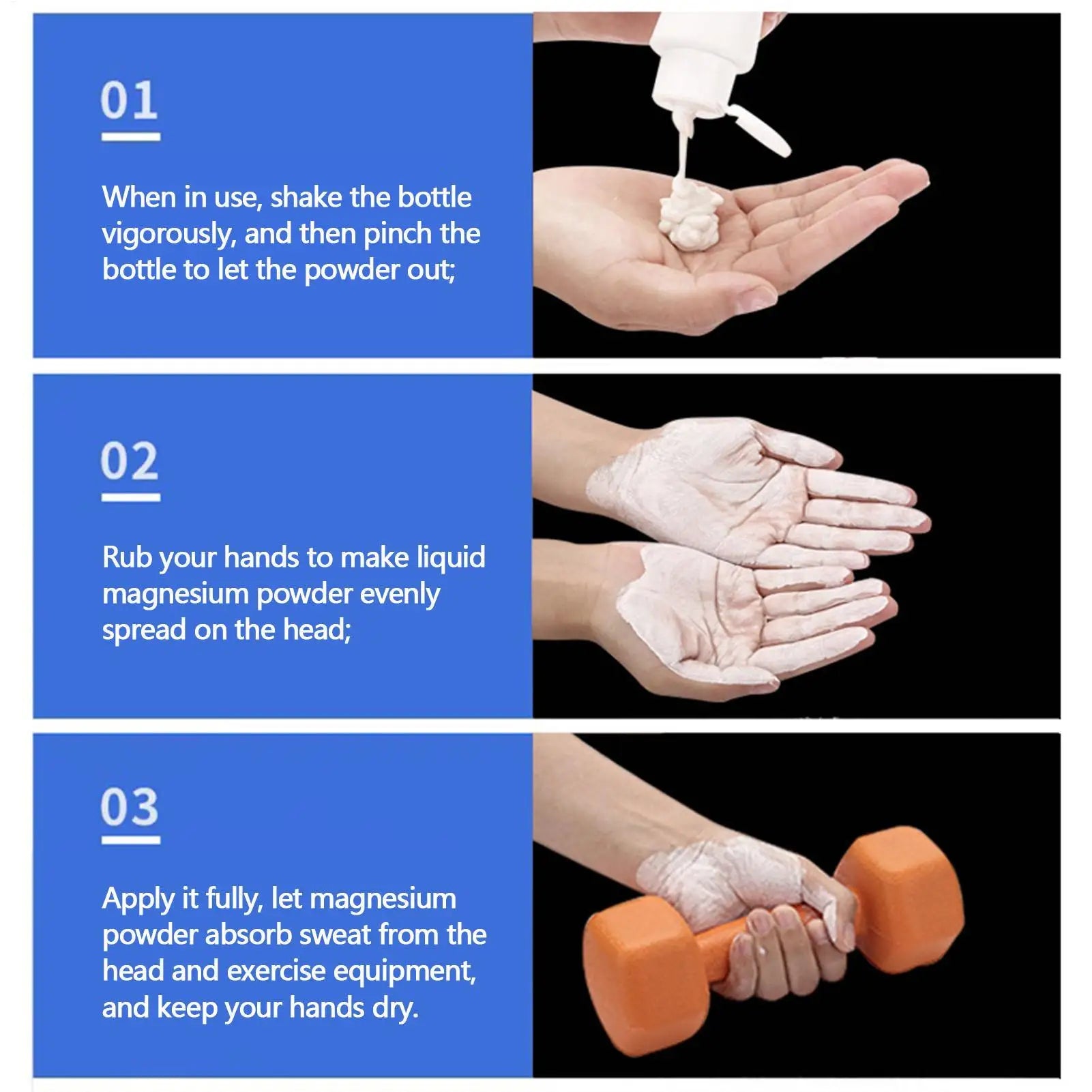 30ml/50ml/100ml Liquid Magnesium Powder Sweat-Resistant Workout Powder Anti-slip Cream Grip Weight Lifting Climbing Gym Sports Oasis Select