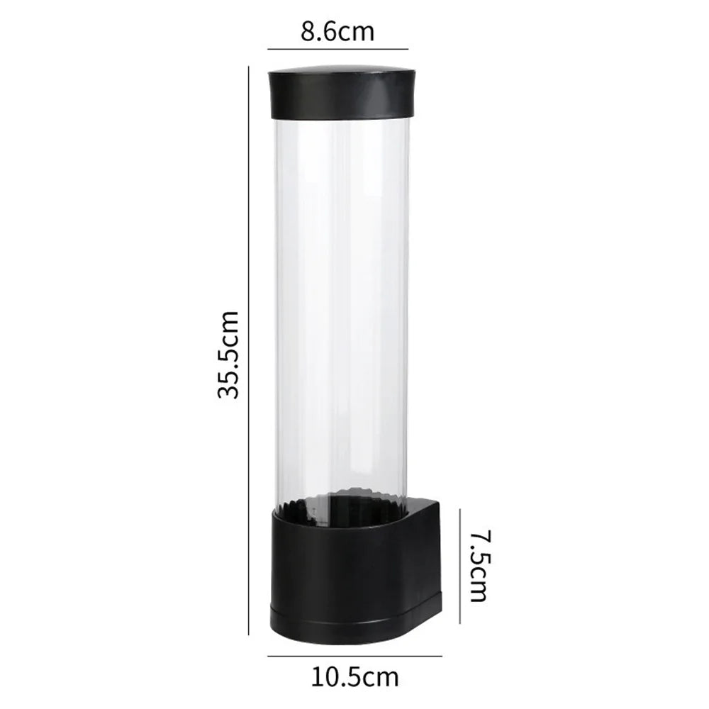 Disposable Paper Cups Dispenser Plastic Cup Holder For Water Dispenser Wall Mounted Automatic Cup Storage Rack Cups Container Oasis Select Black 2