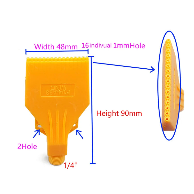 Nozzle ABS Air Knife Nozzle Air Compressed Drying Nozzle Air Blower Wind Jet Nozzle Oasis Select