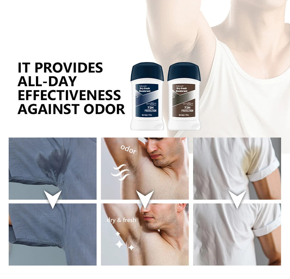 45g Men's Antiperspirant Deodorant Cream Underarm Odor Removal Woody Musk 72H Long Lasting Oasis Select