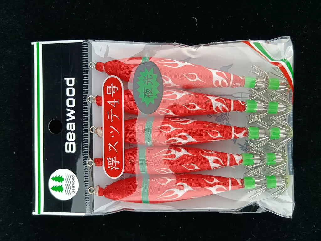 5pcs multi-color strong luminous squid needle 4.0 # octopus hook squid needle lure bait Oasis Select 15