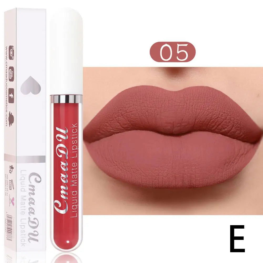 18 Color Waterproof Liquid Matte Lipstick Long Lasting Sexy Red Moisturizing Lip Gloss Velvet Non-Stick Lip Tint Makeup Cosmetic Oasis Select 05