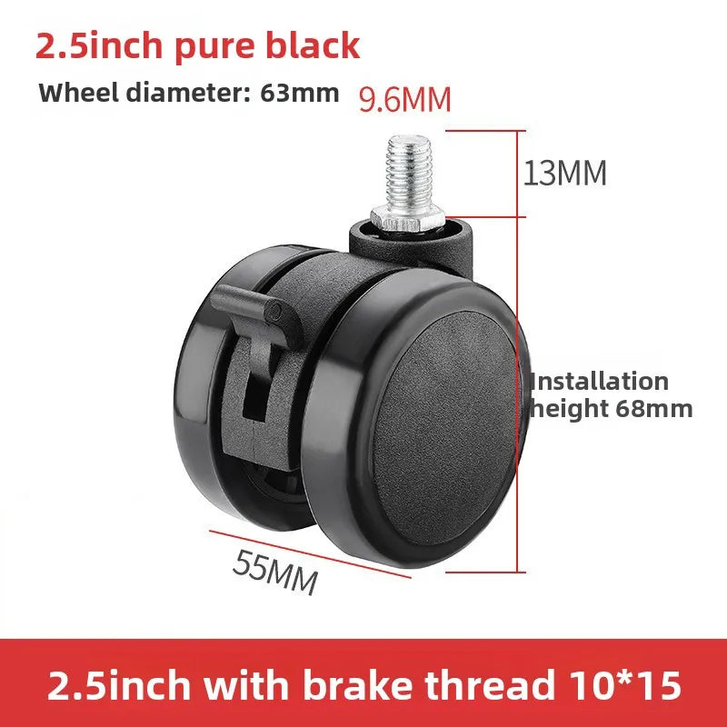 1.5inch Chair Wheel Caster Replacement Soft Mute Desk Caster Wheels for Work Chair Heavy Duty Safe Rolling Office Chair Wheels Oasis Select