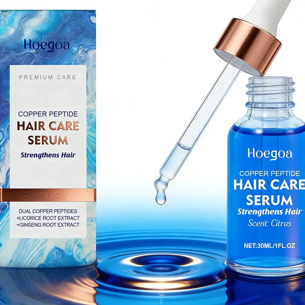 Copper Peptide Hair Growth Serum Hair Dense Prevent Hair Loss Nourishing Scalp Hair Root Smooth Reduce Dry Damage Hair Repair Oasis Select