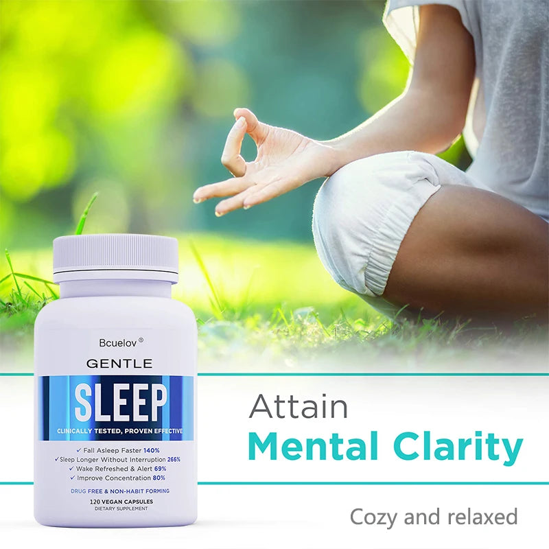 Bcuelov Melatonin Sleep Support Capsules – Fall Asleep Fast Sleep Support Supplement Oasis Select