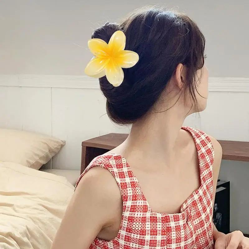 2025 New Vacation colorful Egg Flower Hair Clips Hawaii Beach Claws Bohemian Hairpin for Girls Oasis Select