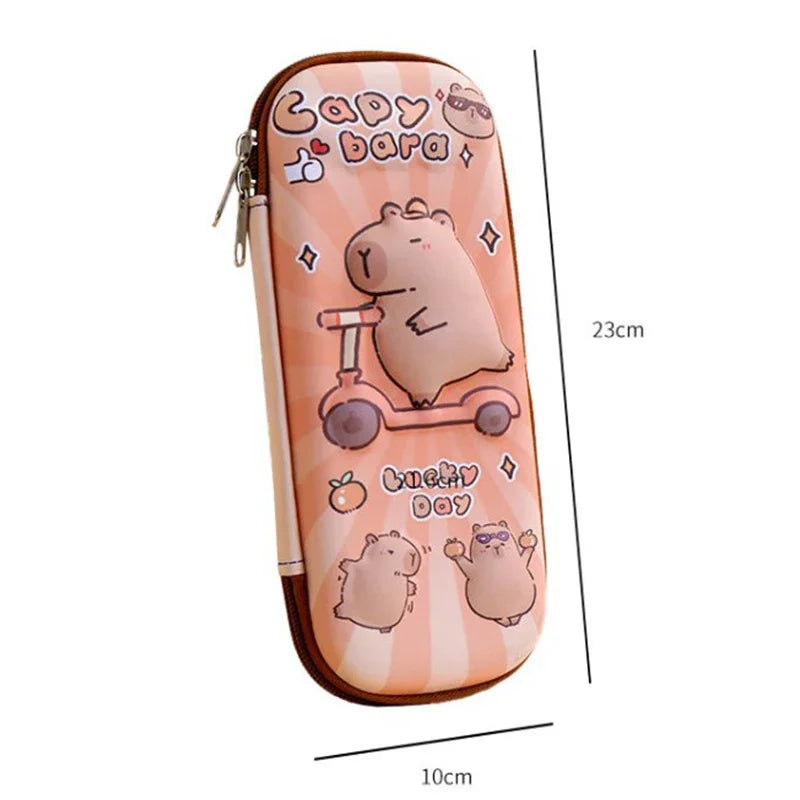 3D Capybara Pencil Case Drop Resistant Waterproof Student School Supplies Large Capacity Multifunctiona Pen Pouch Stationery Oasis Select