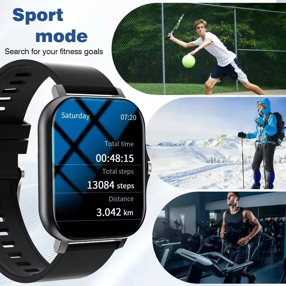 Men Women Smart Watch 1.83'' Waterproof Fitness Sports Watch Answer Call Sleep Sport Pedometer Information Alerts Smartwatch New Oasis Select
