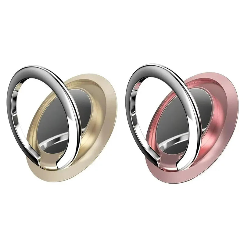 1/2pcs 360 ° Rotatable Ring Phone Holder, General Motors Magnetic Holder, Phone Back Sticker Pad Holder, Holder Oasis Select Gold-Rose gold