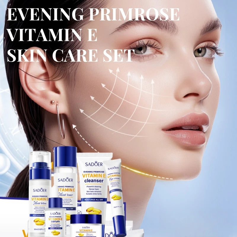 SADOER Evening Primrose & Vitamin E 6-Piece Skincare Gift Set