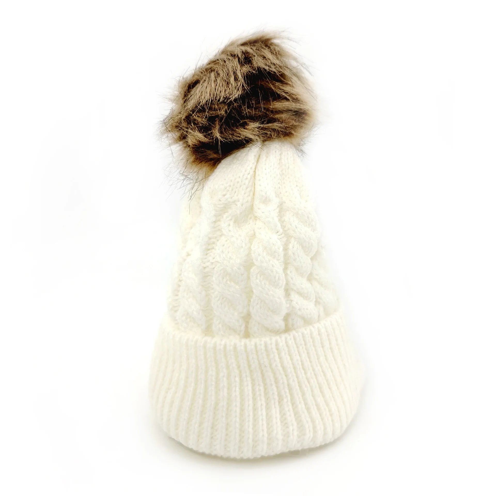 Middle cap knitting Fried Dough Twists wool hat wool ball hat warm hat cover in autumn and winter Oasis Select 2