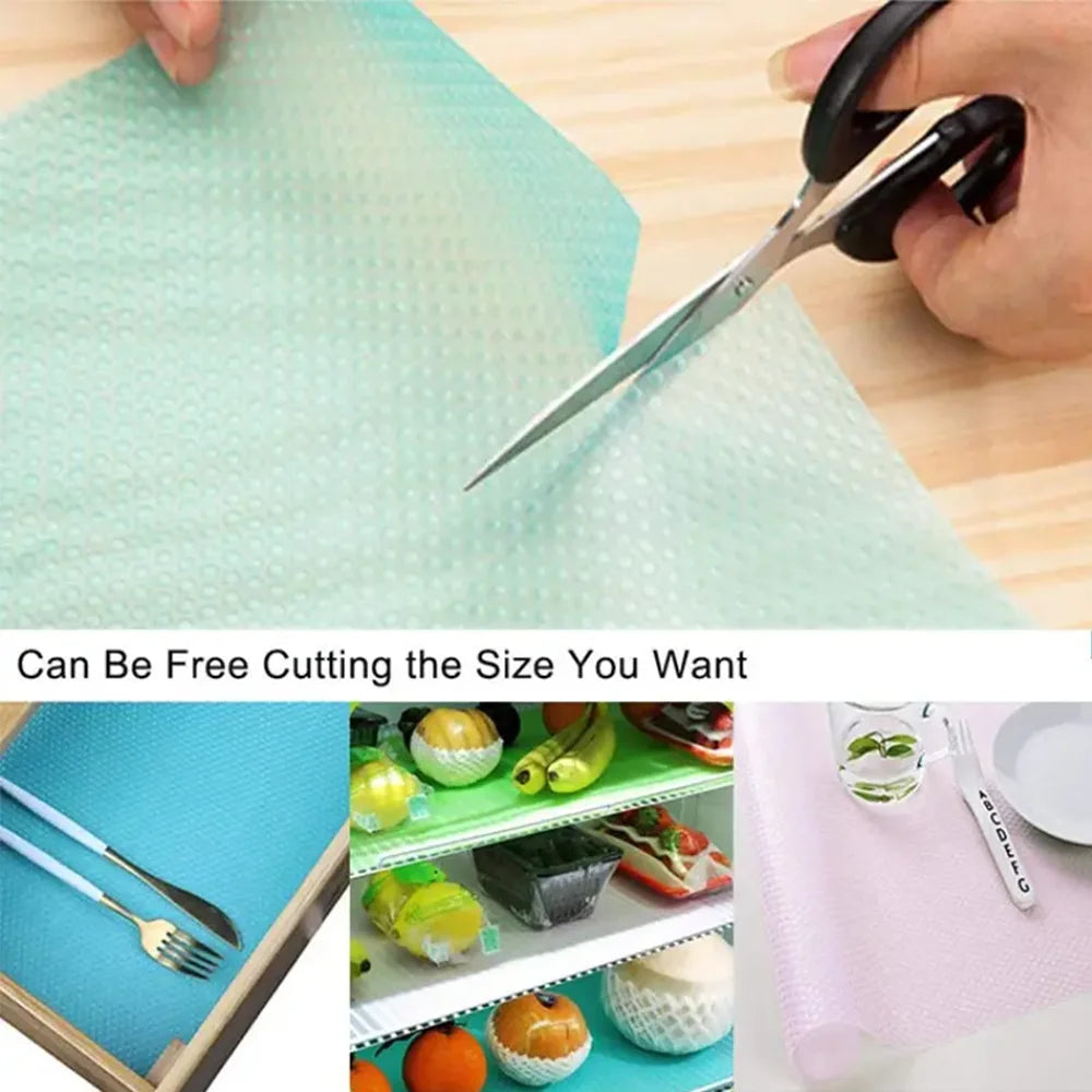 4pcs Refrigerator Liners, MayNest Washable Mats Covers Pads, Home Kitchen Gadgets Accessories Organization for Top Freezer Glass Oasis Select