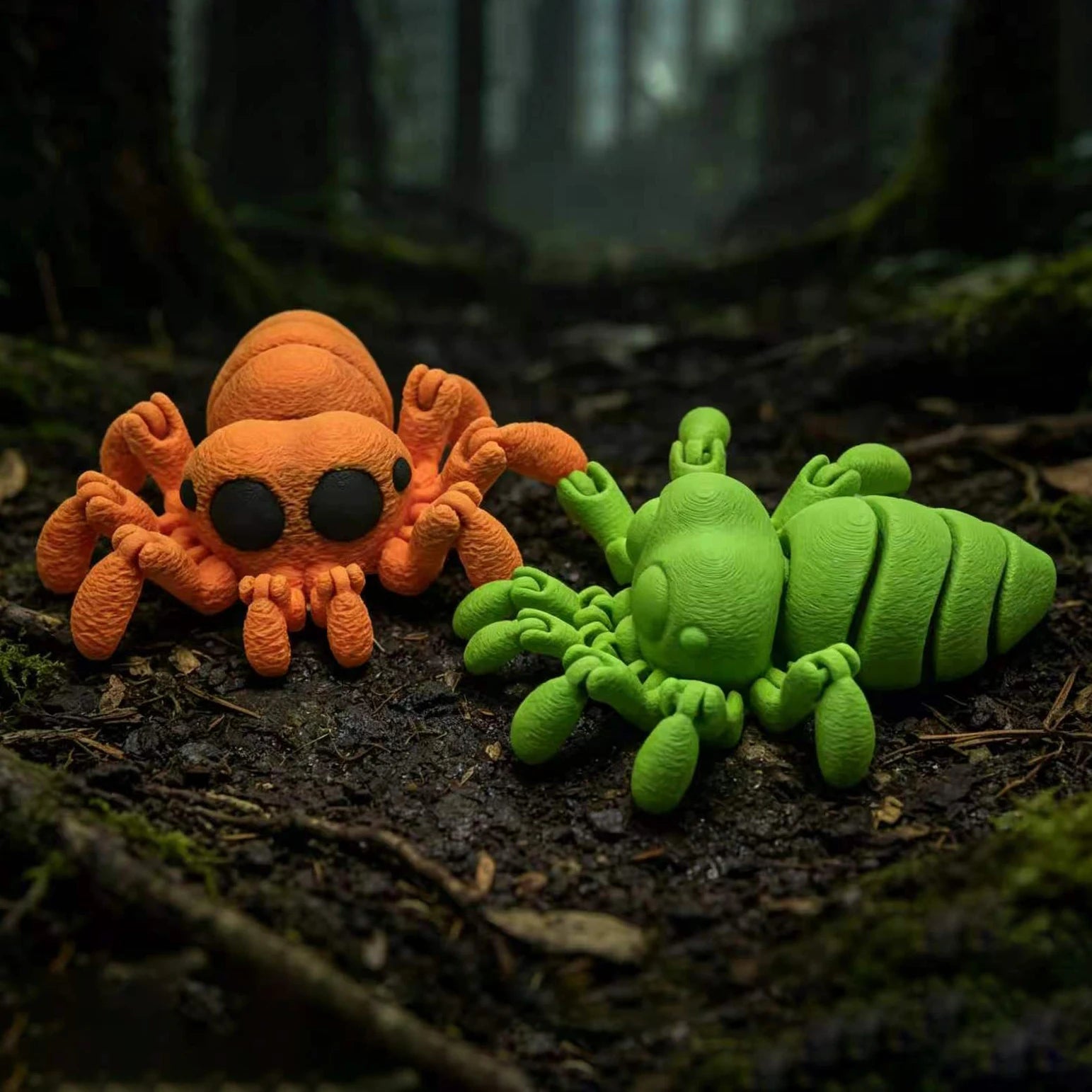 3D Printed Articulated Spider Toy Movable Joint Stress Relief Desktop Decor Cute Spider Model Gifts for Desktop Decoration Toy Oasis Select