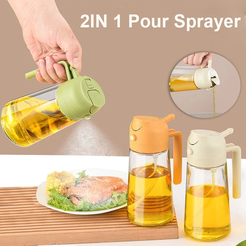 Spray Oil Sprayer Oil Cruet Spray Dual Purpose Kitchen Oils Spray Olive Oil Sprays Bottle Air Fryer Salad BBQ Kitchen Baking Oasis Select