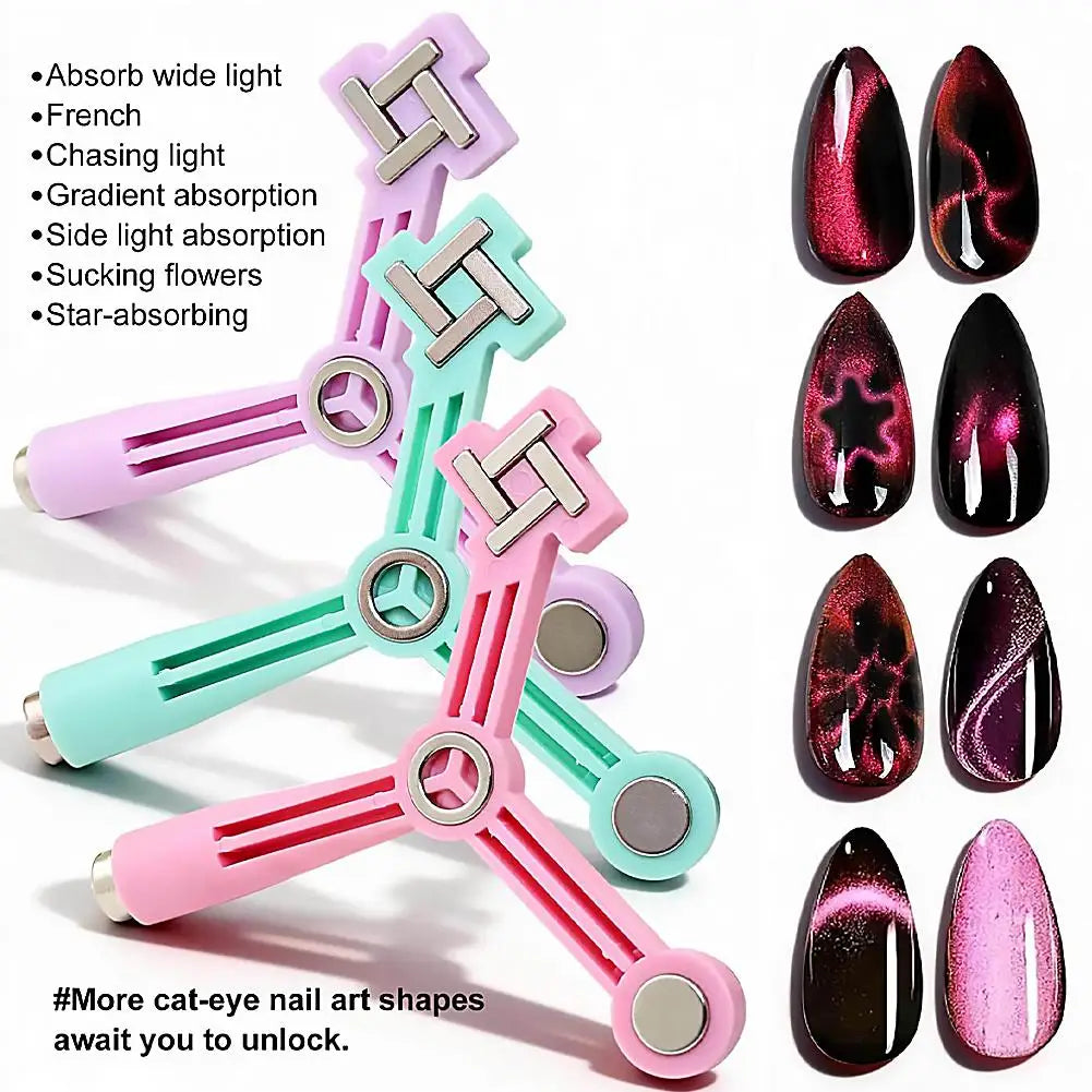 4-in-1 Cat Eye Magnet Tool – Star, Flower & French Nail Art Nail Art Magnet Tool Oasis Select
