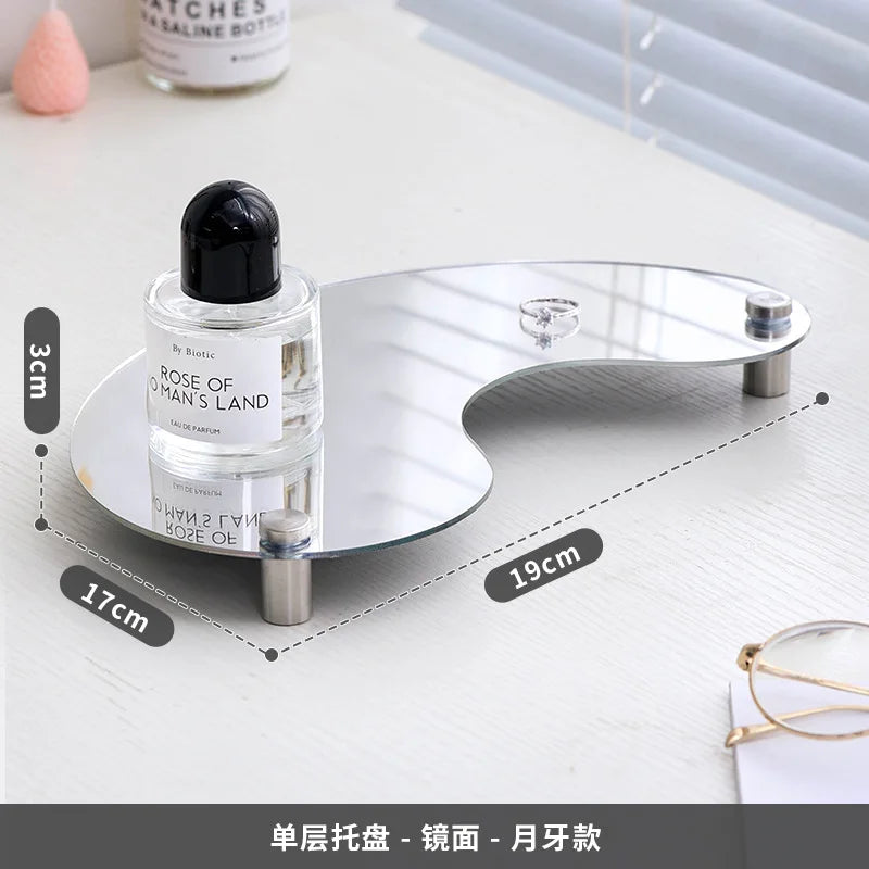 Acrylic Decorative Tray Organizer | Desk, Vanity & Shelf Display