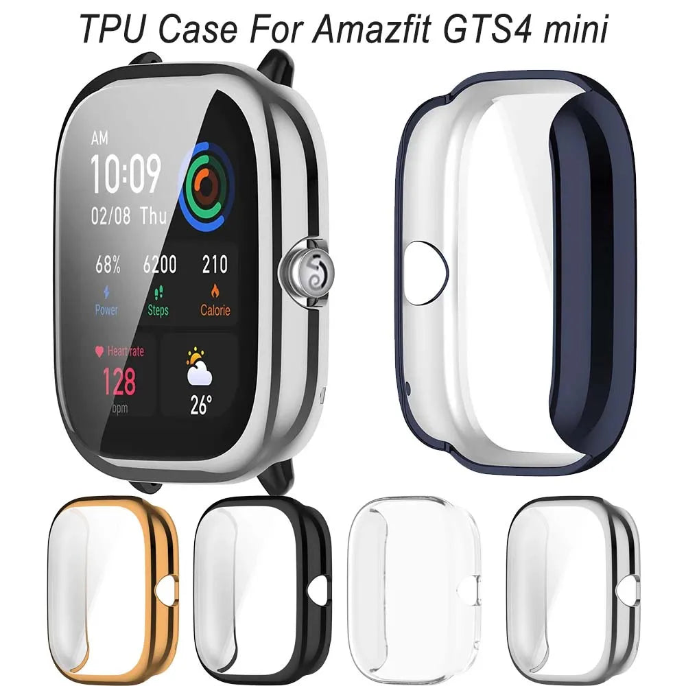 TPU Case & Screen Protector for Amazfit GTS 4 Mini Smartwatch Case Oasis Select
