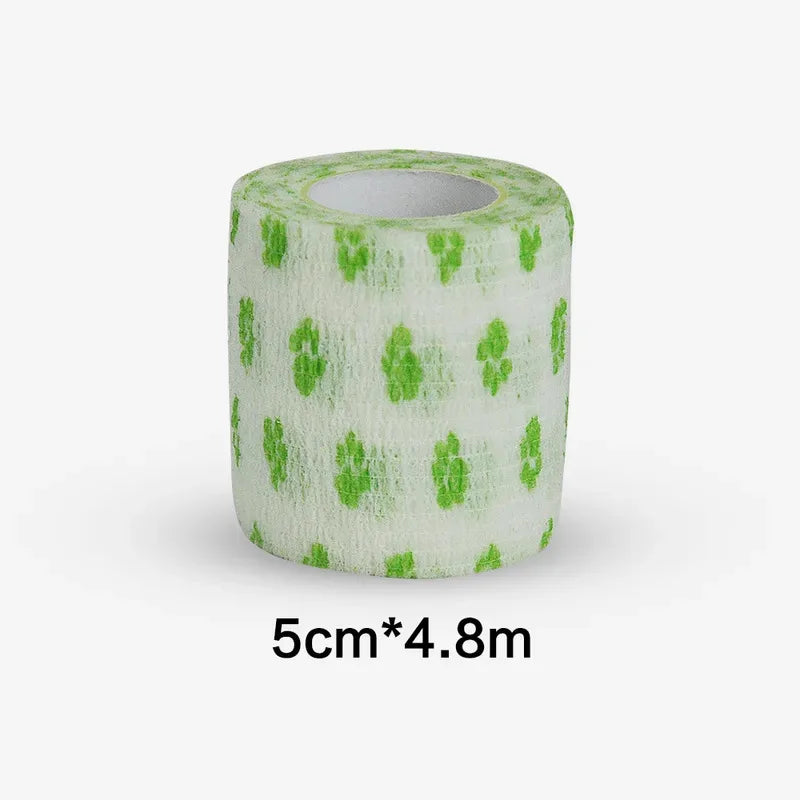 6/12/15Pcs Printed Medical Self Adhesive Elastic Bandage Colorful Sports Wrap Tape for Finger Joint Knee First Aid Kit Pet Tape Oasis Select