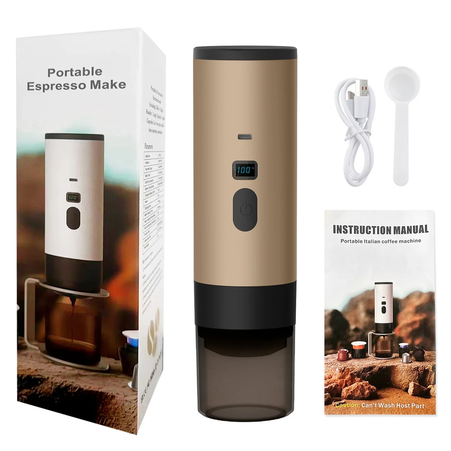URGGU Portable Capsule Coffee Maker – Wireless Touch Screen