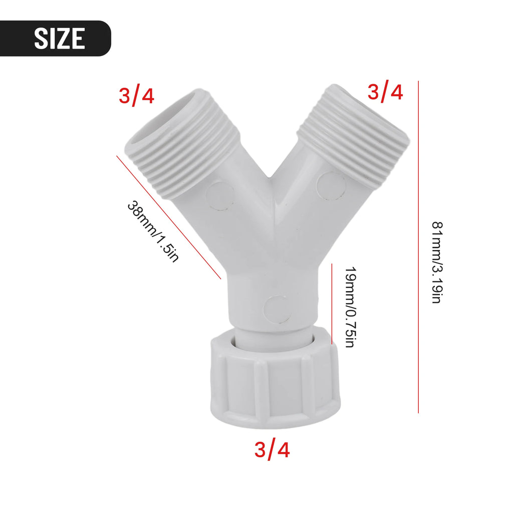 Dishwasher Washing Machine Y Tee Connector Adapter Double Inlet Junction Split Pipe Connection Three-Way Adapter Oasis Select