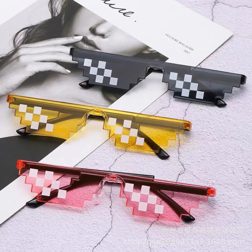 5-Pack Pixel Mosaic Sunglasses – Funny Novelty Gag Gift