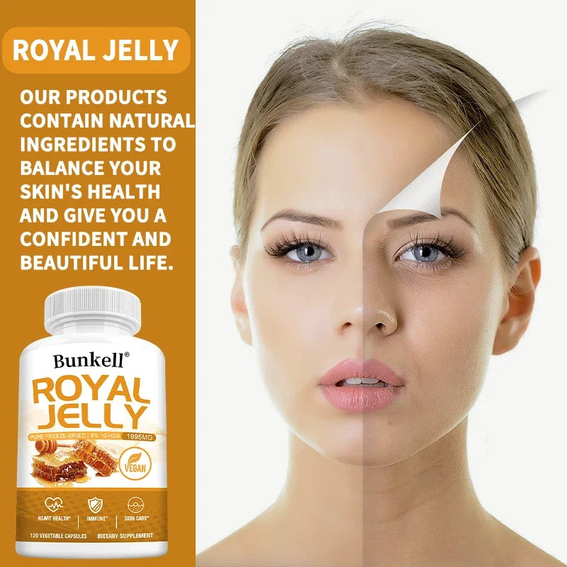 Royal Jelly 1995mg – Immune, Joint & Heart Support Capsules Royal Jelly Supplement Oasis Select